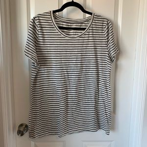 Mossimo black white striped tee XXL